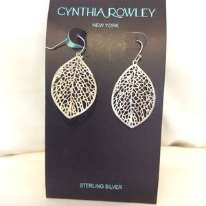 Cynthia Rowley Sterling Silver Leaf Earrings